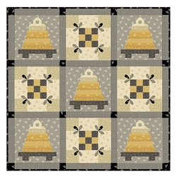 Petite Beehive Black/Taupe Quilt Kit